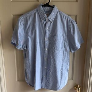 Men's Light Blue Short Sleeve Button-Down Bonobos Oxford — Sz M, Standard Fit